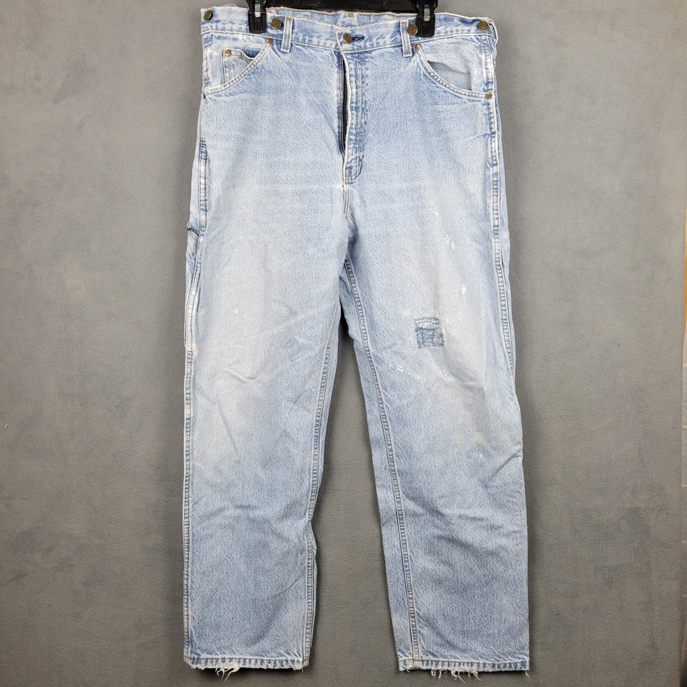 Men's Light Blue Straight Jeans